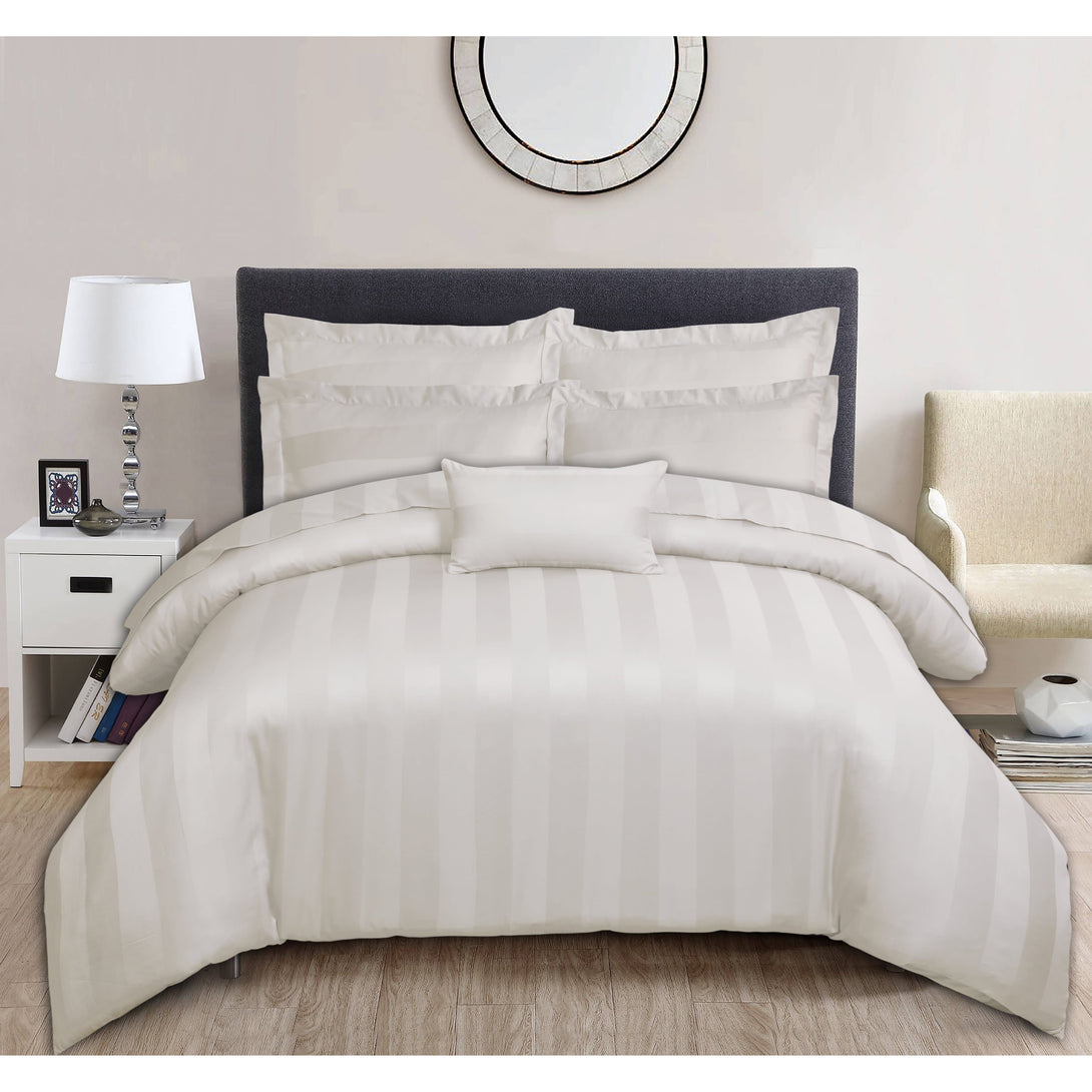 Royal Cream Satin Bed Set Online in Pakistan