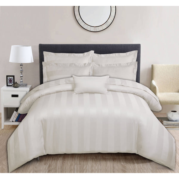 Royal Cream Satin Bed Set Online in Pakistan
