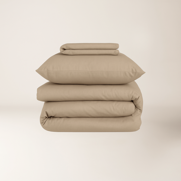 Beige - Dyed Satin Set