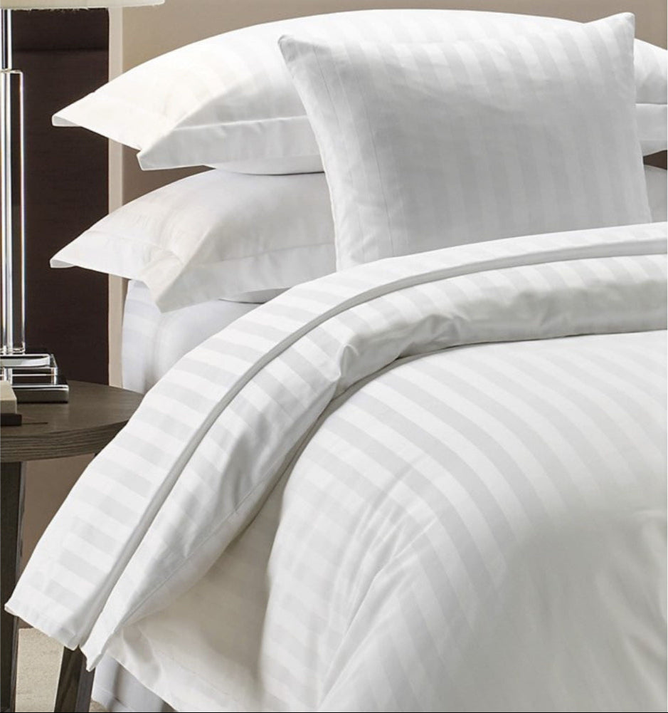 Hotel Stripe Satin Bed Set Online in Pakistan