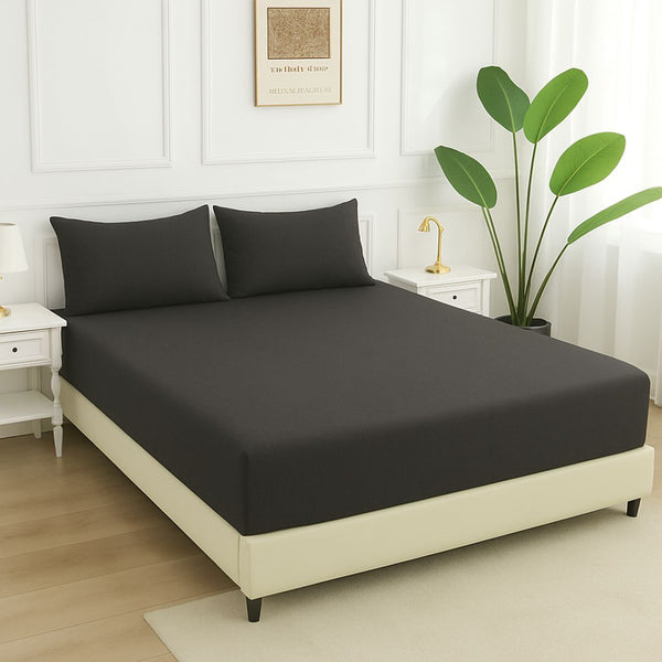 Charcoal - Fitted Sheet