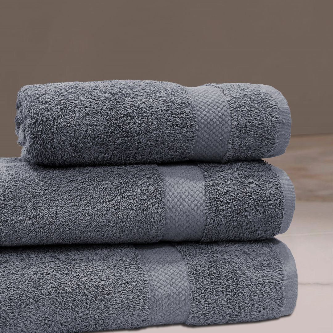 Grey Cotton Bath Towel 