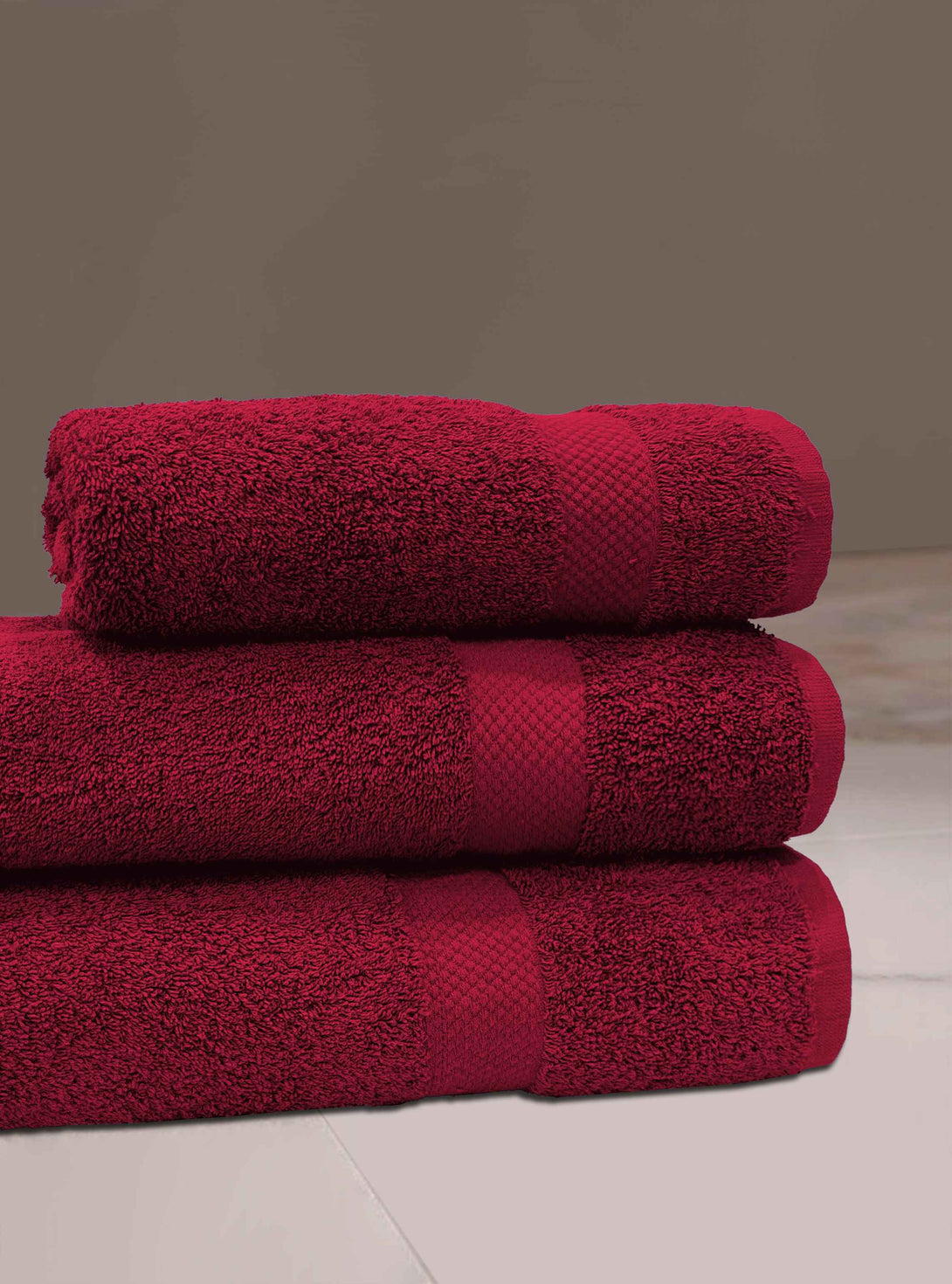 Burgundy - 100% COTTON TERRY TOWEL
