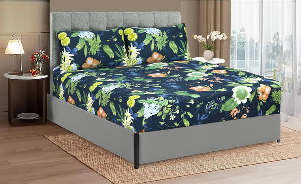 Vienna Green - Satin Fitted Sheet